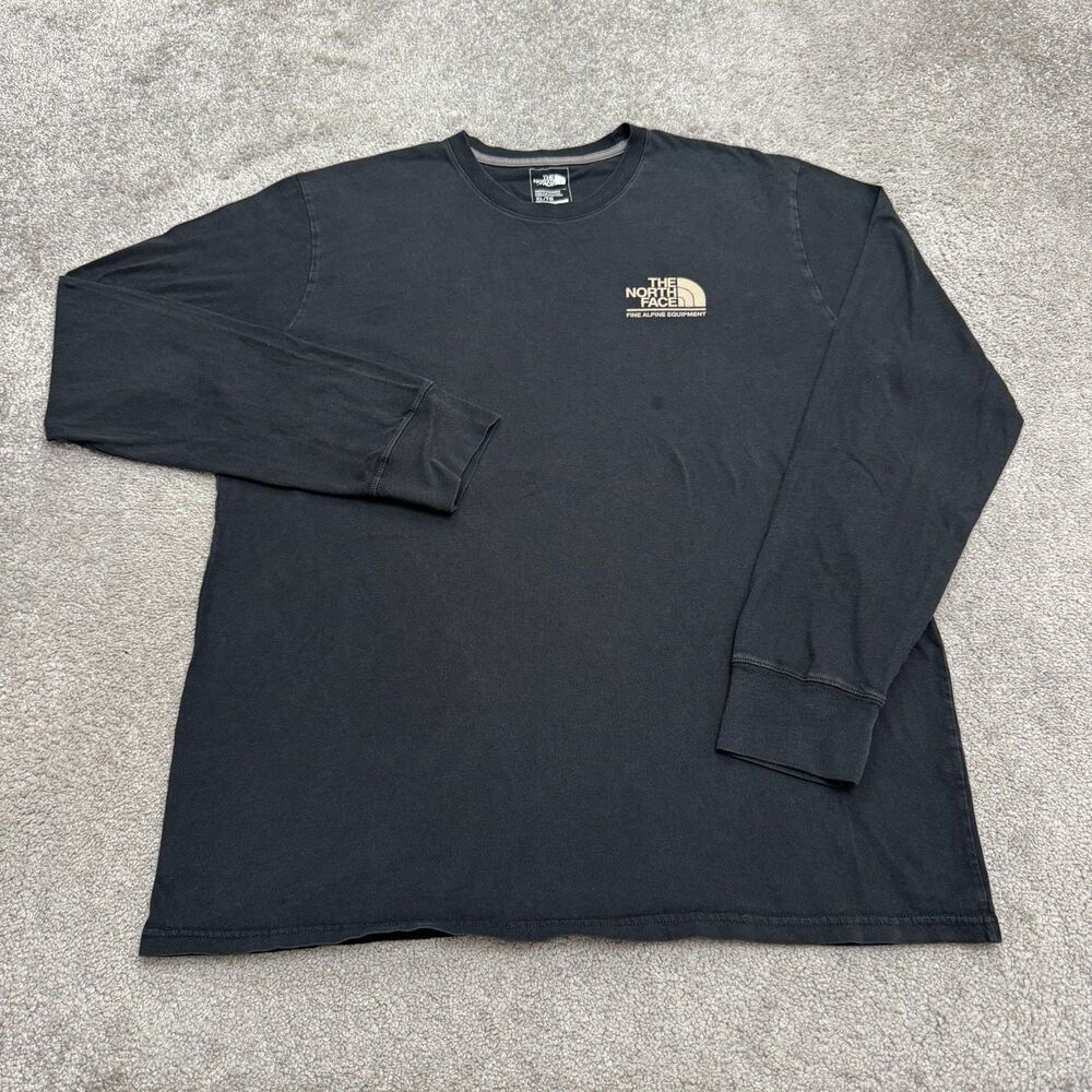The North Face Fine Alpine Equipment Graphic T-Shirt Mens XL Black Long Sleeve